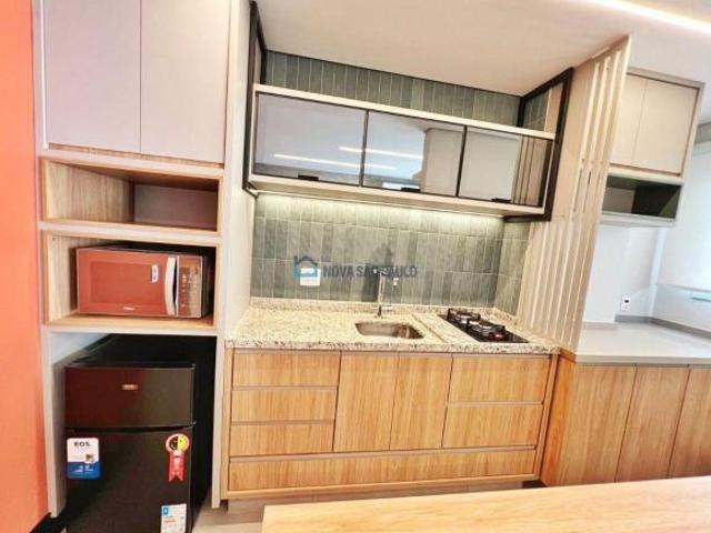Apto 35m² Mobiliado com 1 quarto, Varanda e Vaga, Próx. Metrô