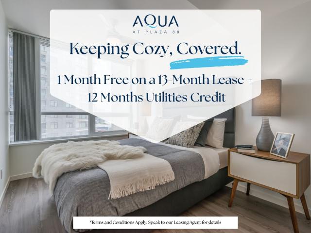 Aqua at Plaza 88 1 Bedroom Apartment for Rent