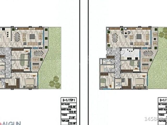 ARAPÇİFTLİĞİ MAHALLESİ ALGÜN PREMİUM SİTESİNDE 3+1 LÜKS DAİRE