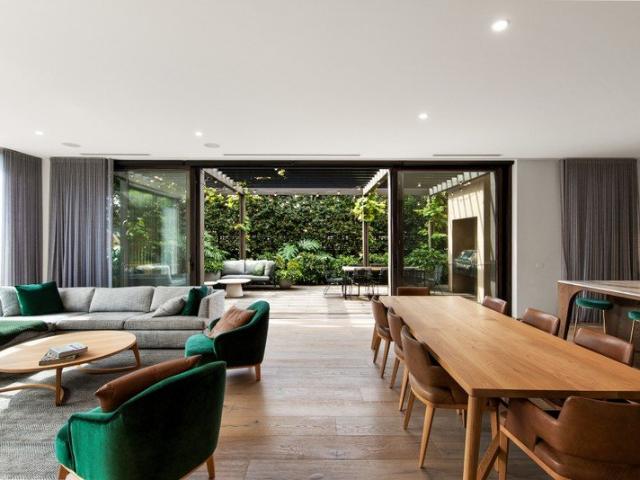 Architectural artistry within private garden oasis