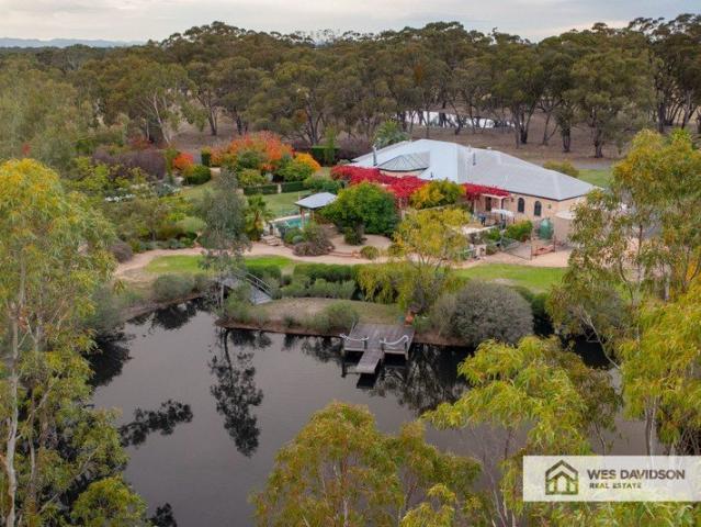 Architectural Limestone Estate on 15.8ha: North Facing Masterpiece, Pool, Designed Gardens & 600sqm Shedding
