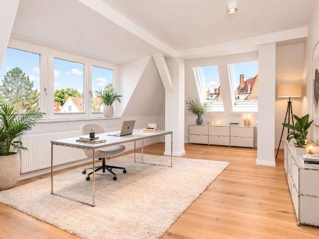 Architektur trifft Privatsphäre – stilvoll wohnen mit 36 m² Dachterrasse, provisionsfrei bezugsfrei