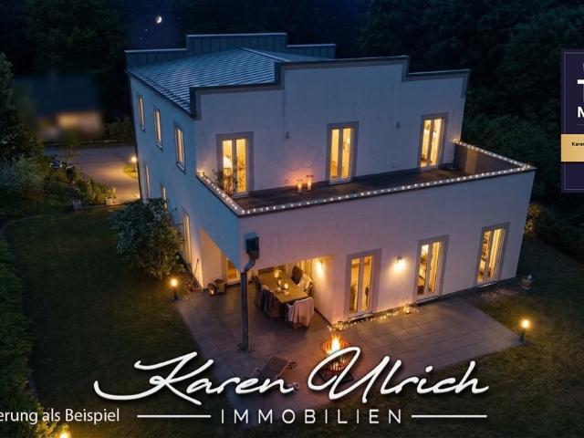 Architekten Villa vor den Toren Hamburgs mit Spa Flair & Dachterrasse in Rosengarten Ehestorf