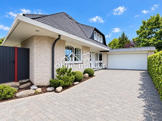 Architekten Villa mit Kaminzimmer, Wellness Keller & Designergarten – Privatverkauf in Melle