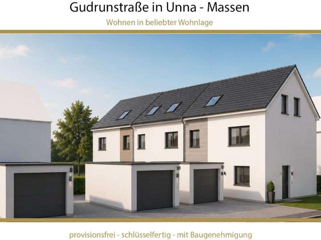 Architekten Reihenhaus in Unna Massen – Neubau mit individueller Grundrissgestaltung baugenehmigt