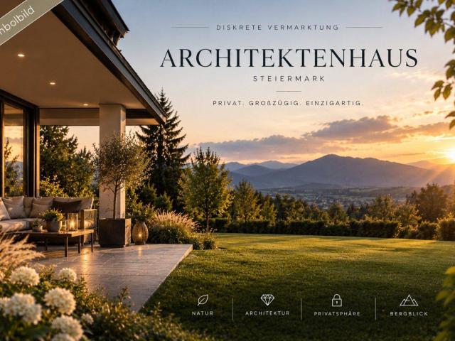 Architektenhaus mit Bergblick & außergewöhnlicher Privatsphäre diskrete Vermarktung