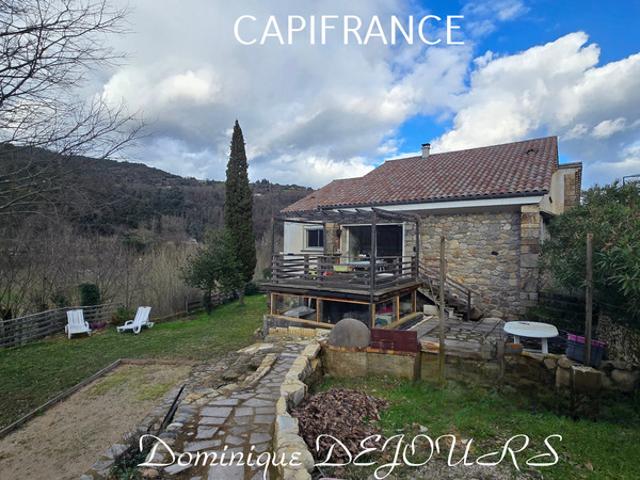 Ardèche, dans la belle Vallée de l’Eyrieux – Saint Fortunat sur Eyrieux – Au bord de la voie douce La Dolce Via Grande maison, prête à habiter 800m² de terrain