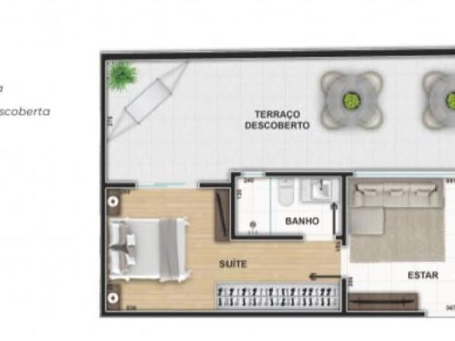 Área Privativa / Garden com 1 quarto à venda em Belo Horizonte, no bairro Cidade Nova