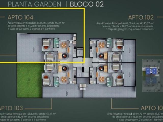 Área Privativa / Garden com 2 quartos à venda em Belo Horizonte, no bairro Minaslândia