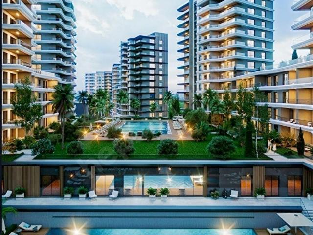 ARKADAŞ EMLAKTAN MİRNAS 1+1 HAVUZ CEPHELİ KİRALIK DAİRE