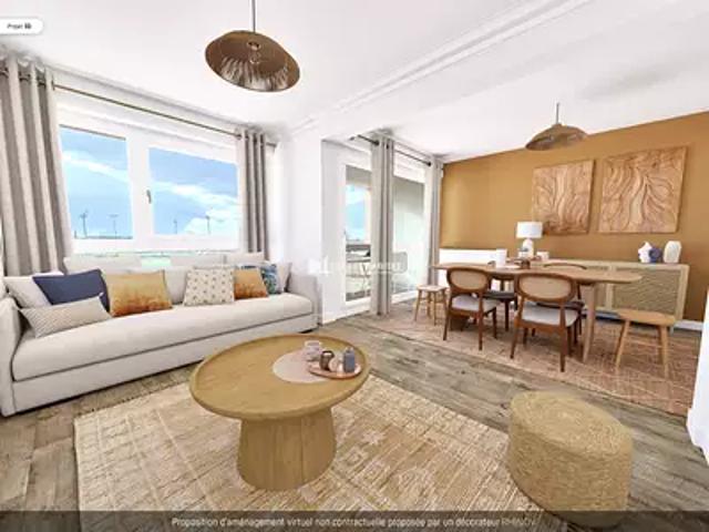 Arques 62510 Achat / Vente appartement 3 pièces t3 au dernier étage cave