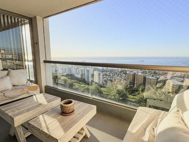 Arriendo 3d + 2 Estacionamientos, Vista Al Mar, Viña Del Mar