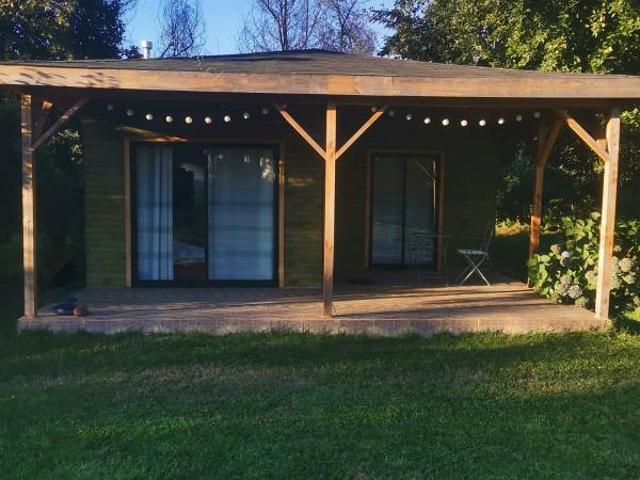 Arriendo cabaña amoblada con piscina en parcela