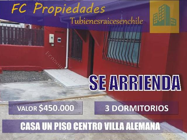 Arriendo casa muy central en Villa Alemana