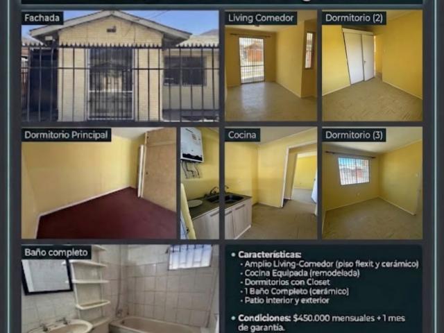 Arriendo casa Ovalle 3 dormitorios 3 estacionamientos