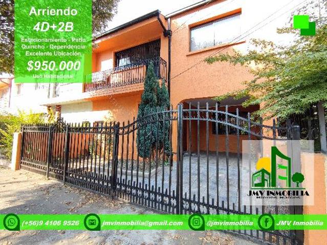 Arriendo Casa Céntrica JMV Inmobilia