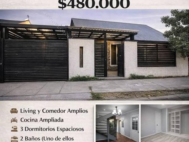 ARRIENDO CASA EN LOS ALAMOS DE RENGO $ 480.000