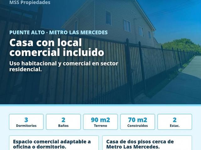 Arriendo Casa Puente alto Metro las mercedes