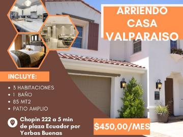 Arriendo casa 3d 1b 85mt2 c° bellavista valparaíso