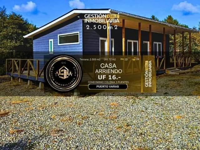 Casas en arriendo en Puerto Varas | Arriendo Puerto Varas Colonia Tres Puente 1431 dormitorios por CLP 480000.00