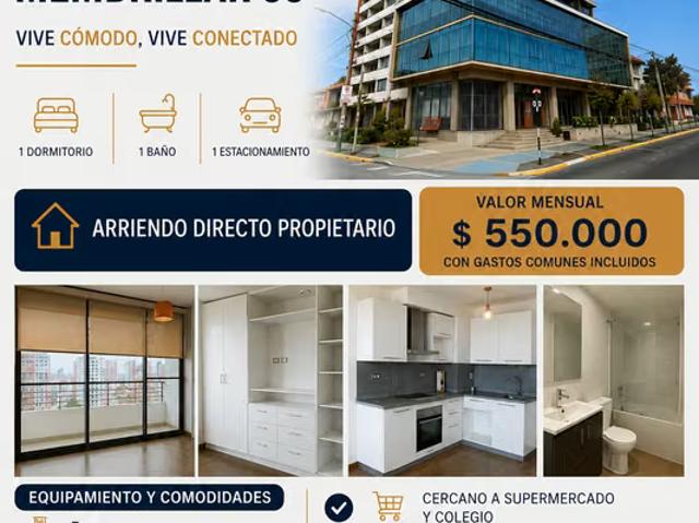 Arriendo de Departamentos en Rancagua | Departamento en arriendo 1 Dormitorios por CLP 550000.00