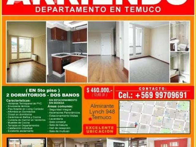 Arriendo de Departamentos en Temuco | Arriendo departamento en temuco centro 2 Dormitorios por CLF 12.65