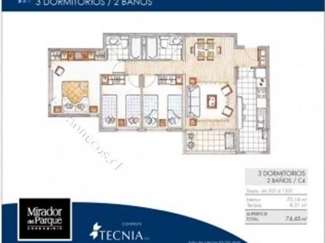 Arriendo Departamento 3D2B