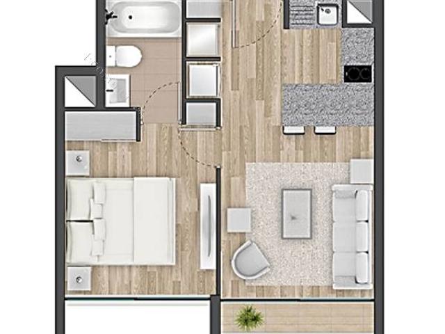 Arriendo Departamento 1 Dormitorio Metro Bueras