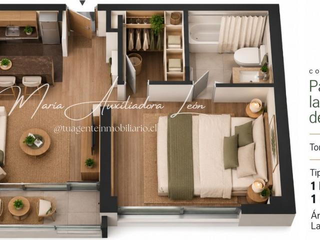 Arriendo Departamento en Macul de 1 dormitorio con estacionamiento Avenida Macul 6335
