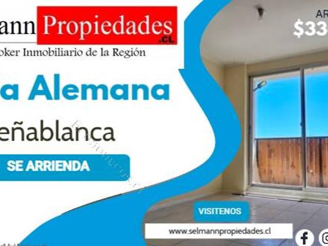Arriendo departamento en Peñablanca, acepta subsidio