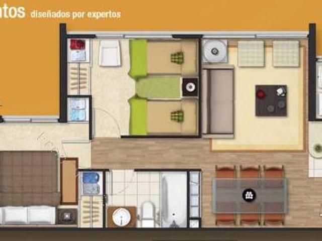 Arriendo Dpto de 2 H + 1B en Condominio Cerrado