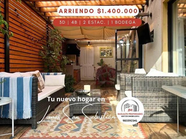 Arriendo Hermosa Casa En Lomas San Sebastian