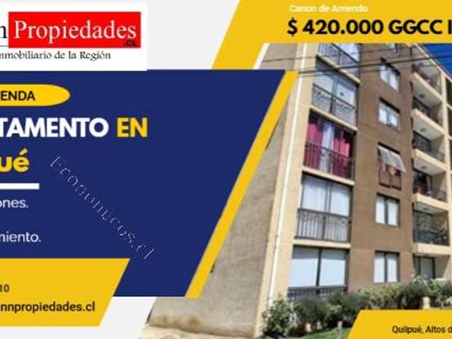 Arriendo impecable departamento en Quilpué
