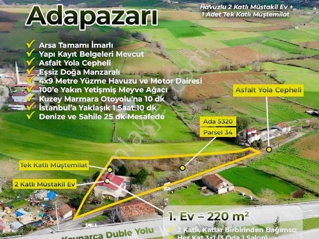 Arsa Fiyatına 3 Adet Ev 3.420 M2 İmarlı Arsa + İki Katlı Ev
