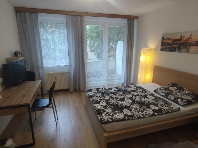 Awesome & lovely suite in Dresden, full furnished with double bed, desk, chairs, wardrobe, kitchenette with sink and fridge,underground parking spot pitch,electricity and TVtv, Dresden Amsterdam Apartments for Rent