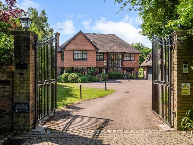At the End of a Private Cul de Sac on Oxshott's Crown Estate