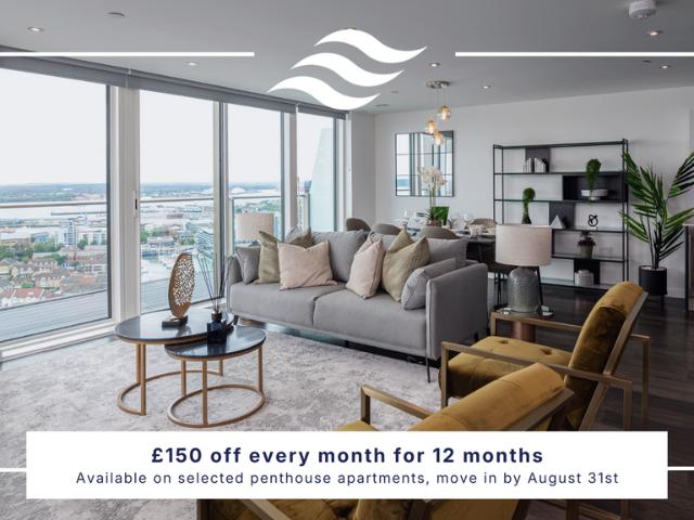 at Vantage Tower, Flat 205, Centenary. 2 bed penthouse to rent £2,372 pcm £547 pw