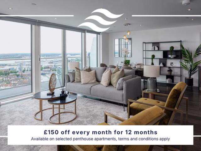 at Vantage Tower, Flat 205, Centenary. 2 bed penthouse to rent £2,372 pcm £547 pw