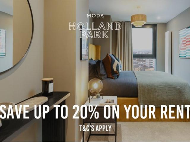 at Holland Park, Moda, Holland Park. 2 bed apartment to rent £1,560 pcm £360 pw