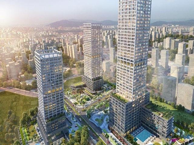 ATAŞEHİR MODERN'DE HAVUZ MANZARALI 1+1 KİRALIK DAİRE
