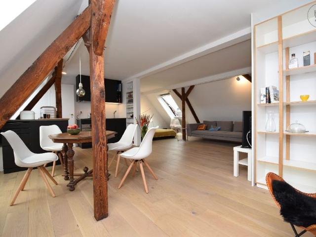 Atelierflair möbliert mit 30 m² Dachterrasse über den Dächern der Südstadt