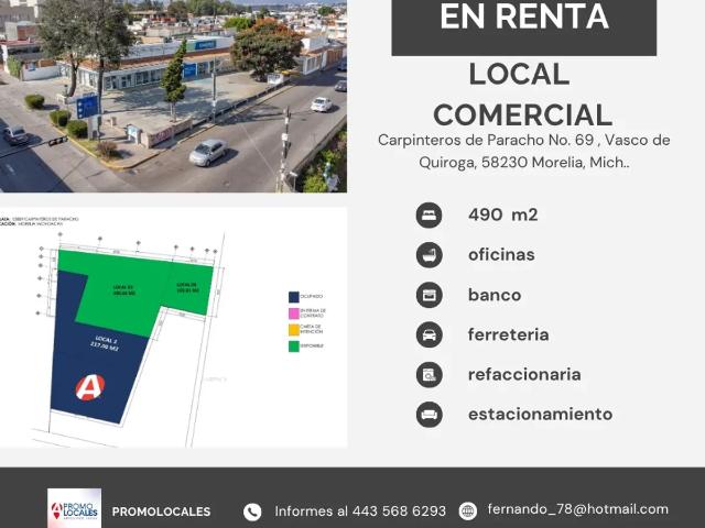 ¡ATENCIÓN MORELIA! Tu negocio merece estar en la mejor ubicación: Carpinteros de Paracho