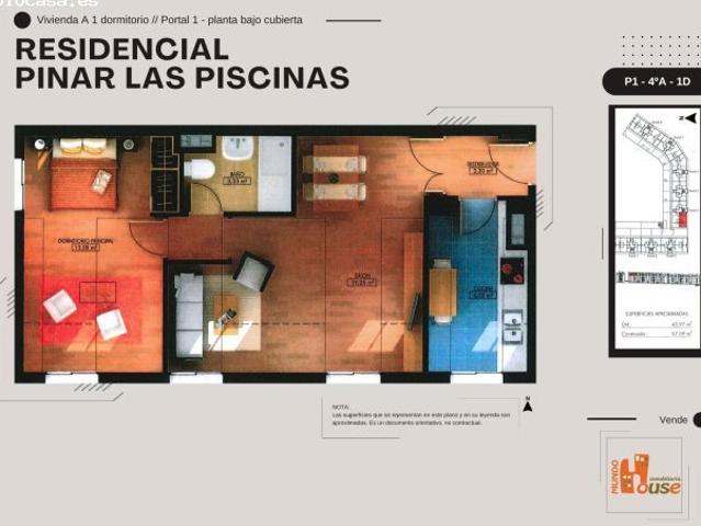 Ático 1 dormitorio en San Ildefonso