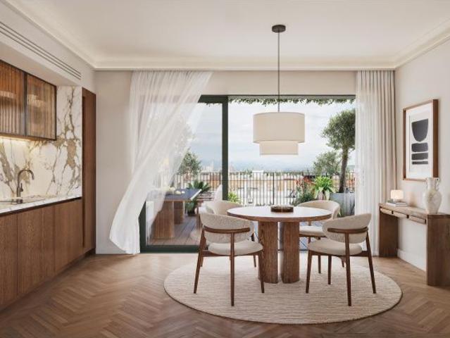 Ático de tres habitaciones con piscina y vistas al mar en El Molinar, Obra Nueva