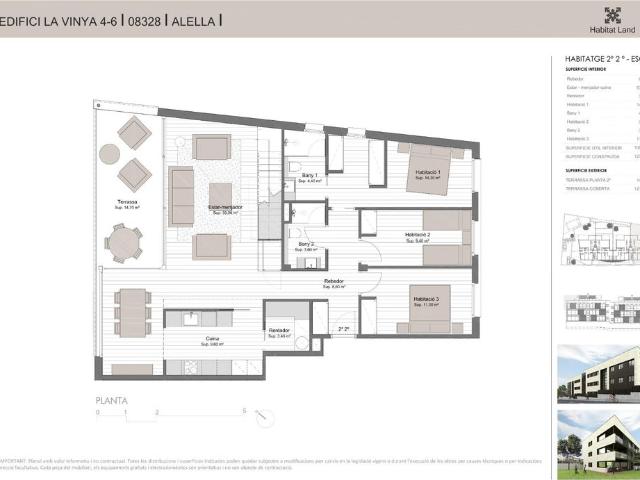 Atico de alto standing de 127 m2 en venta Alella, Cataluña