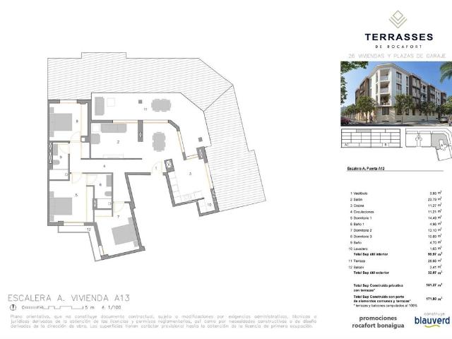 Atico de lujo de 171 m2 en venta Rocafort, España