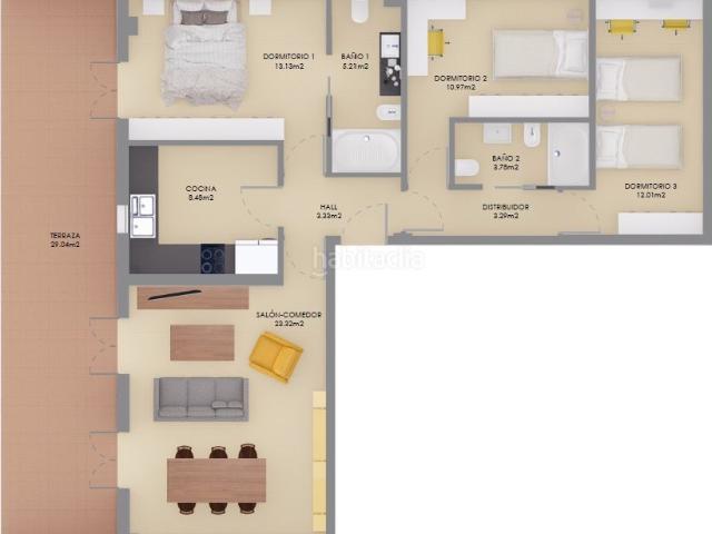 Ático en venta en Guadix. Atico en el exclusivo edificio Alacazaba de Guadix. Áticos.