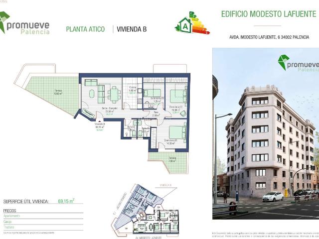 Ático en venta en Palencia, Campo de la Juventud. VIVIENDAS OBRA NUEVA EN MODESTO LAFUENTE. Áticos.