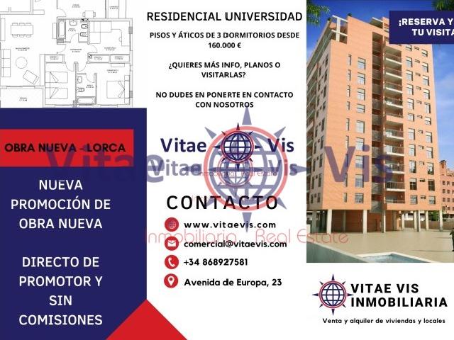 ÁTICOS 3 DORMITORIOS PROMOCIÓN OBRA NUEVA RESIDENCIAL UNIVERSIDAD PISCINA