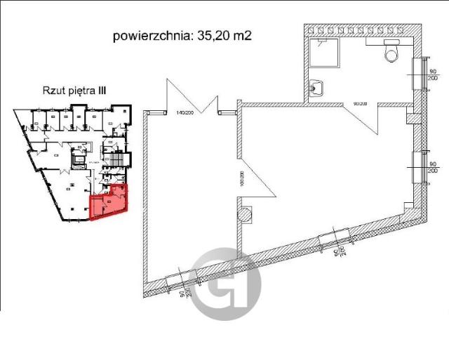Atrakcyjny lokal usługowy 35 m2 z recepcją i WC